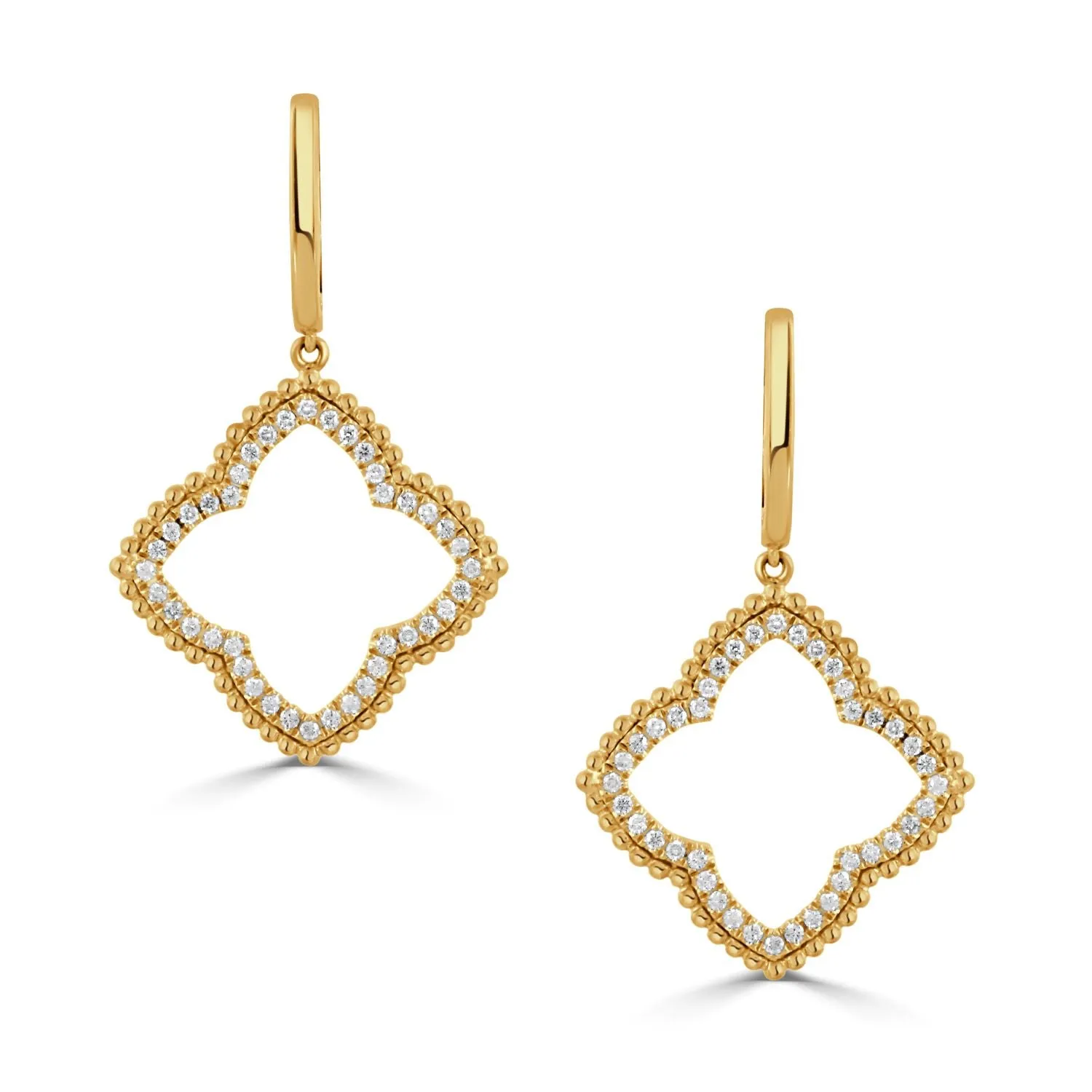 18K YELLOW GOLD DIAMOND EARRING