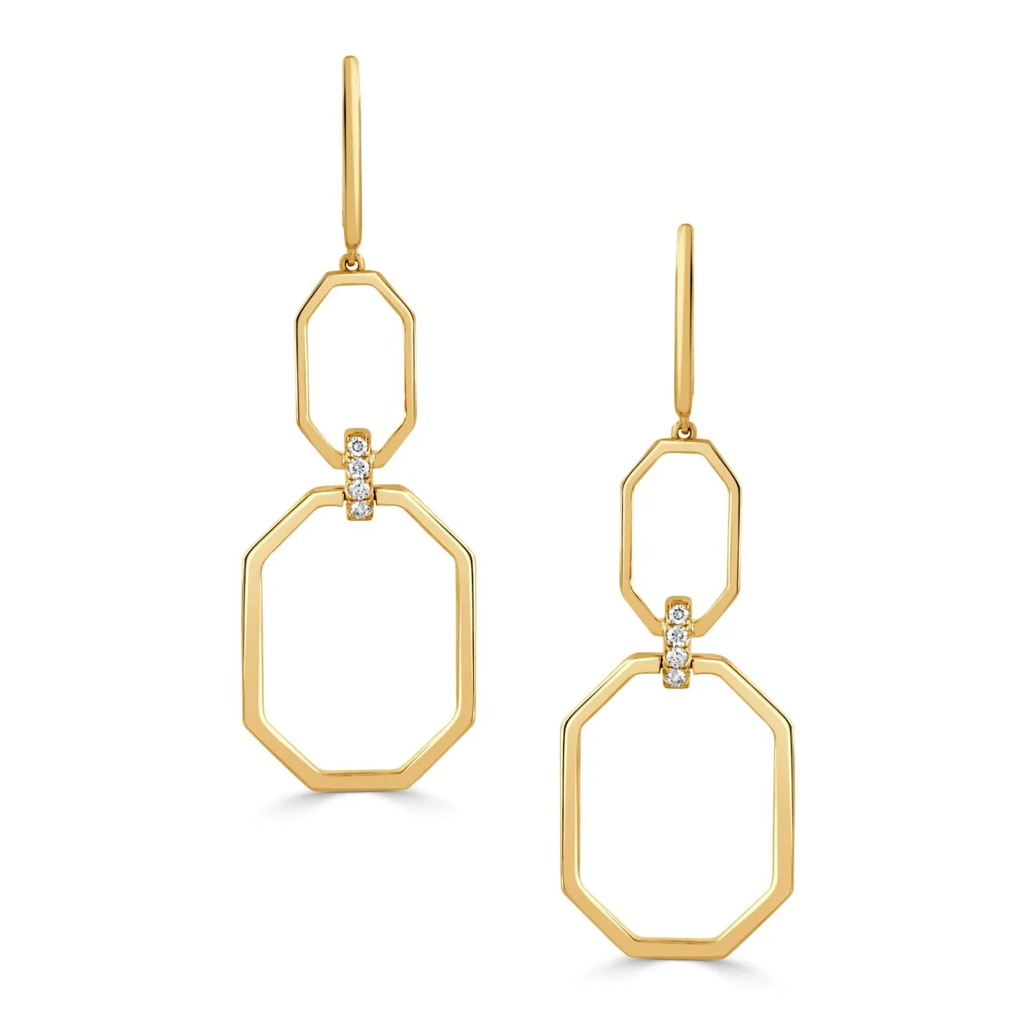 18K YELLOW GOLD DIAMOND EARRING