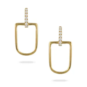 18K YELLOW GOLD DIAMOND EARRING