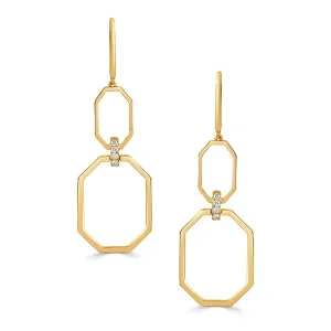 18K YELLOW GOLD DIAMOND EARRING