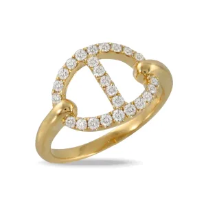 18K YELLOW GOLD DIAMOND RING