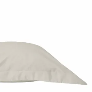 200 Thread Count Oxford 100% Cotton Percale Pillowcase - Stone