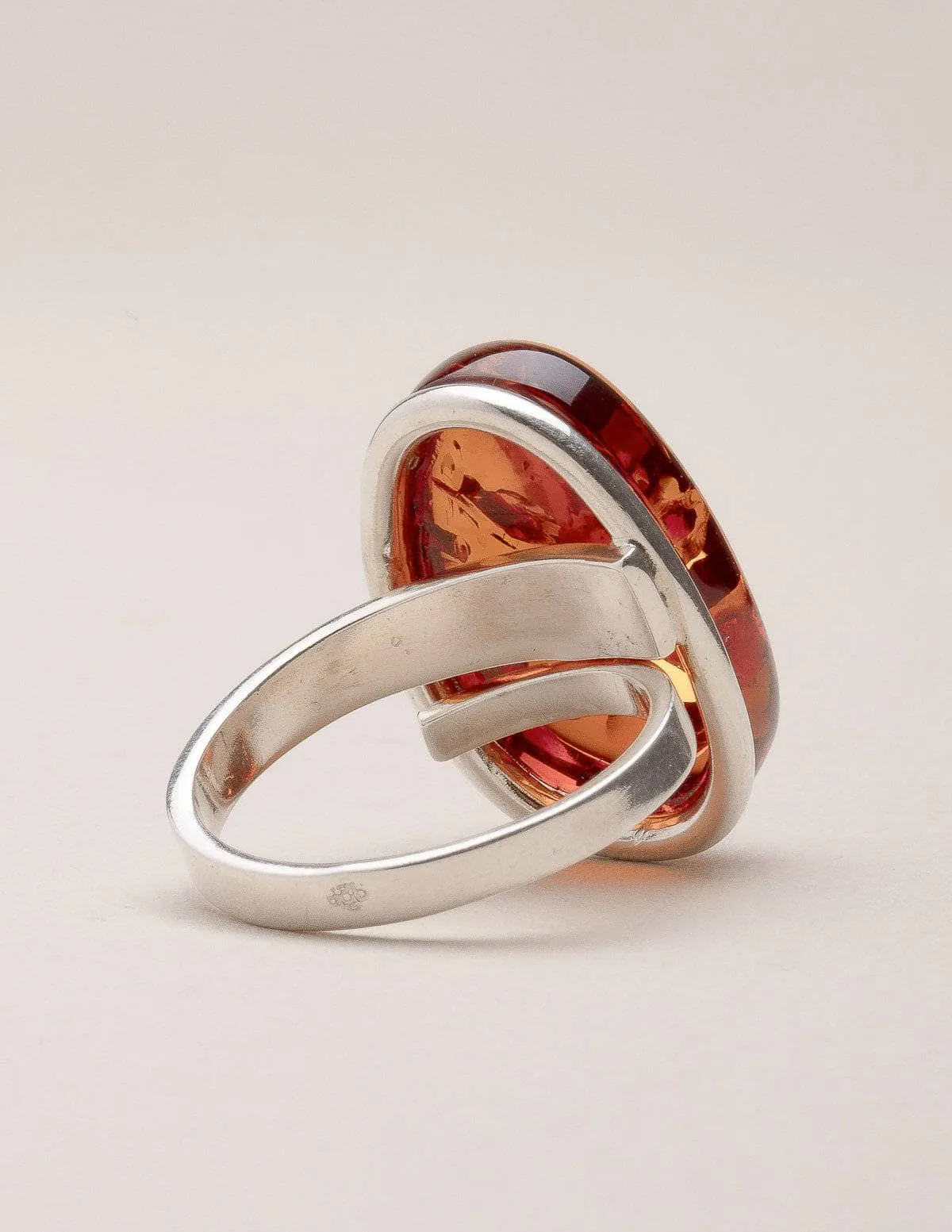 Amber Free Form Ring - Adjustable