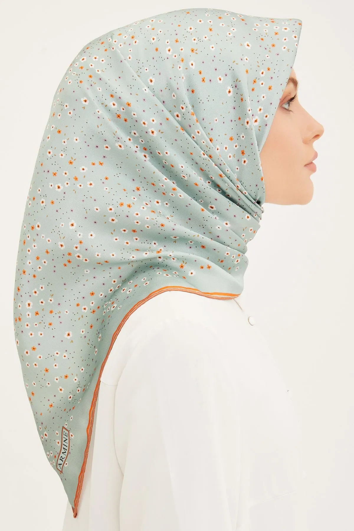 Armine Meadow Floral Silk Scarf #9