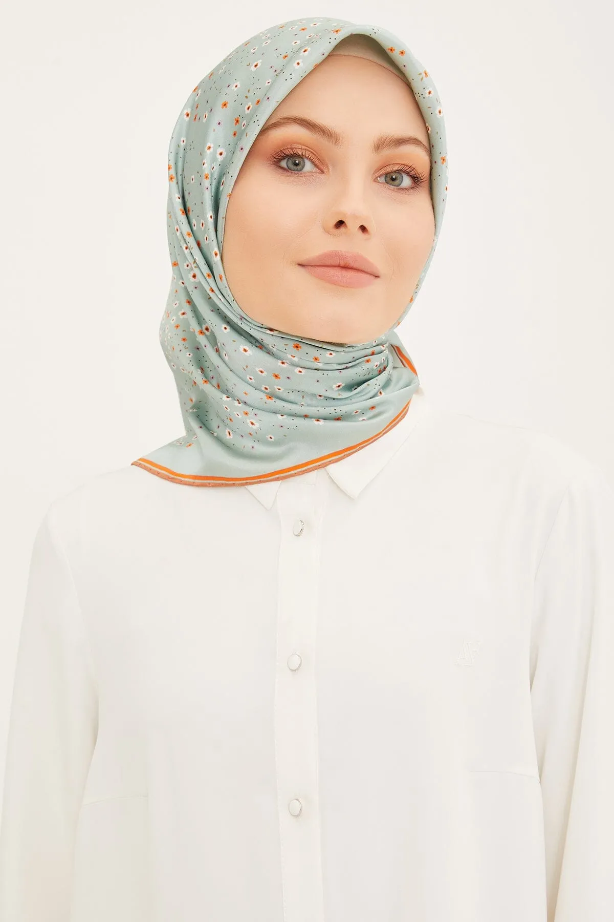 Armine Meadow Floral Silk Scarf #9