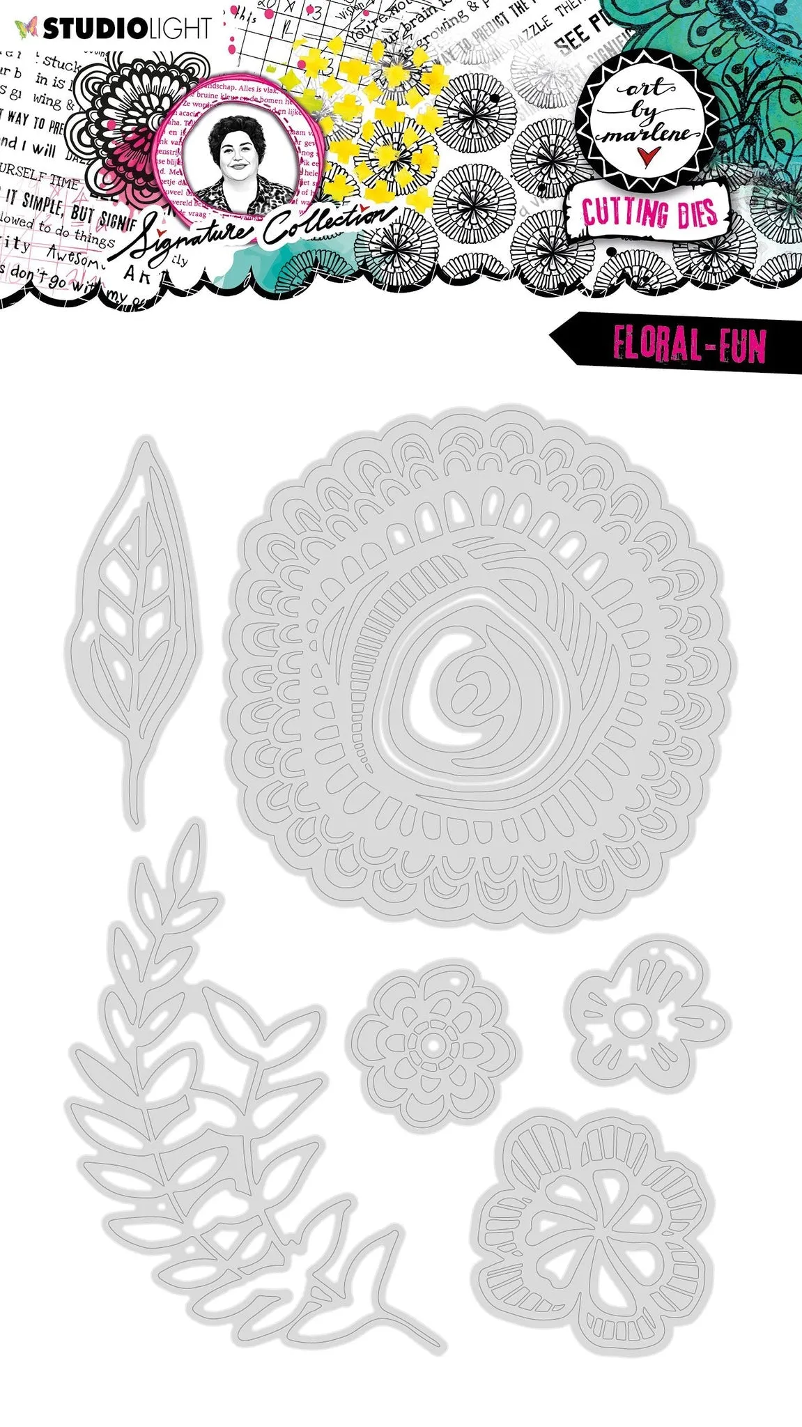 Art By Marlene - Signature Collection -  Floral Fun Cutting Die