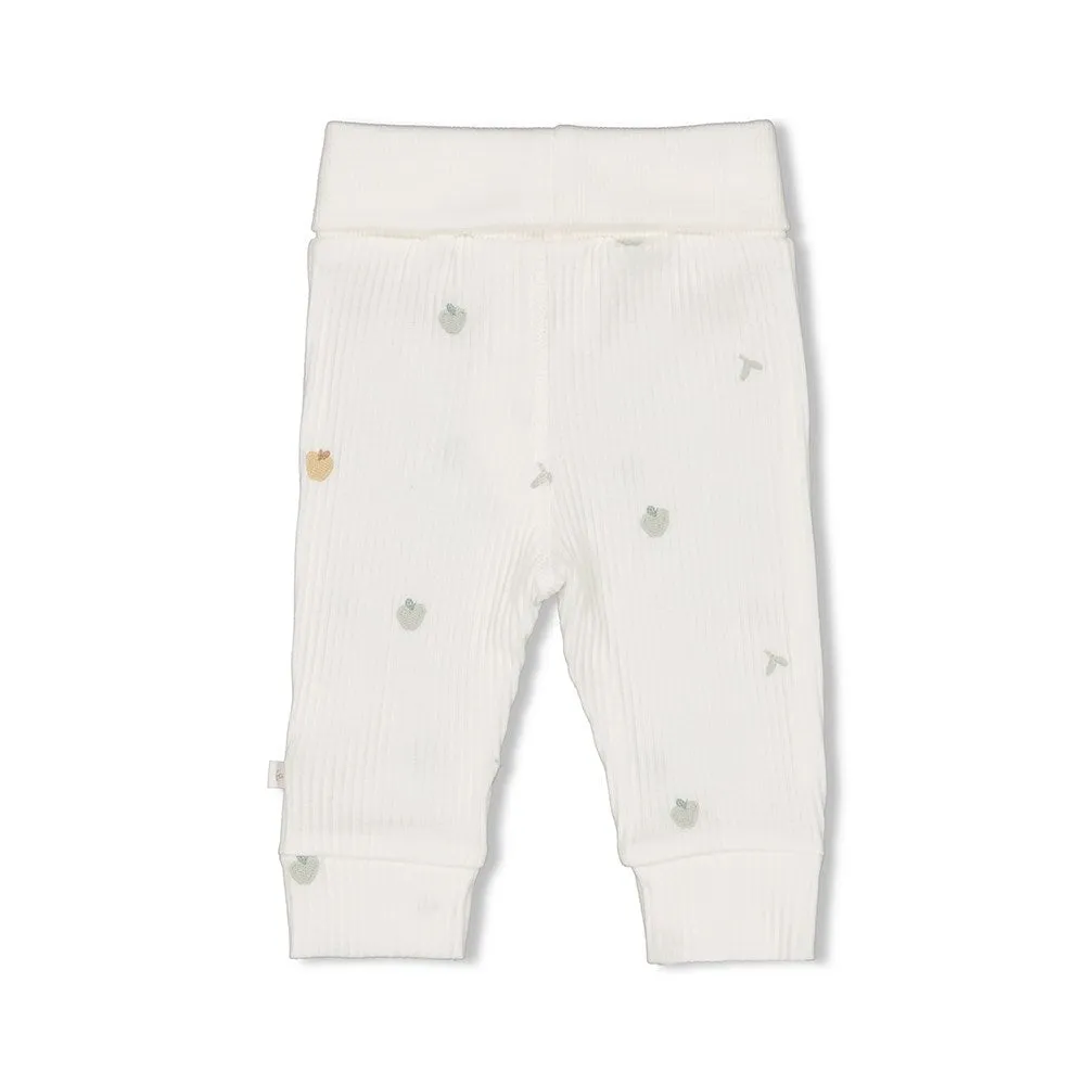 AUTUMN SWEETNESS - Super Sweet Embroidered Rib Knit Pants