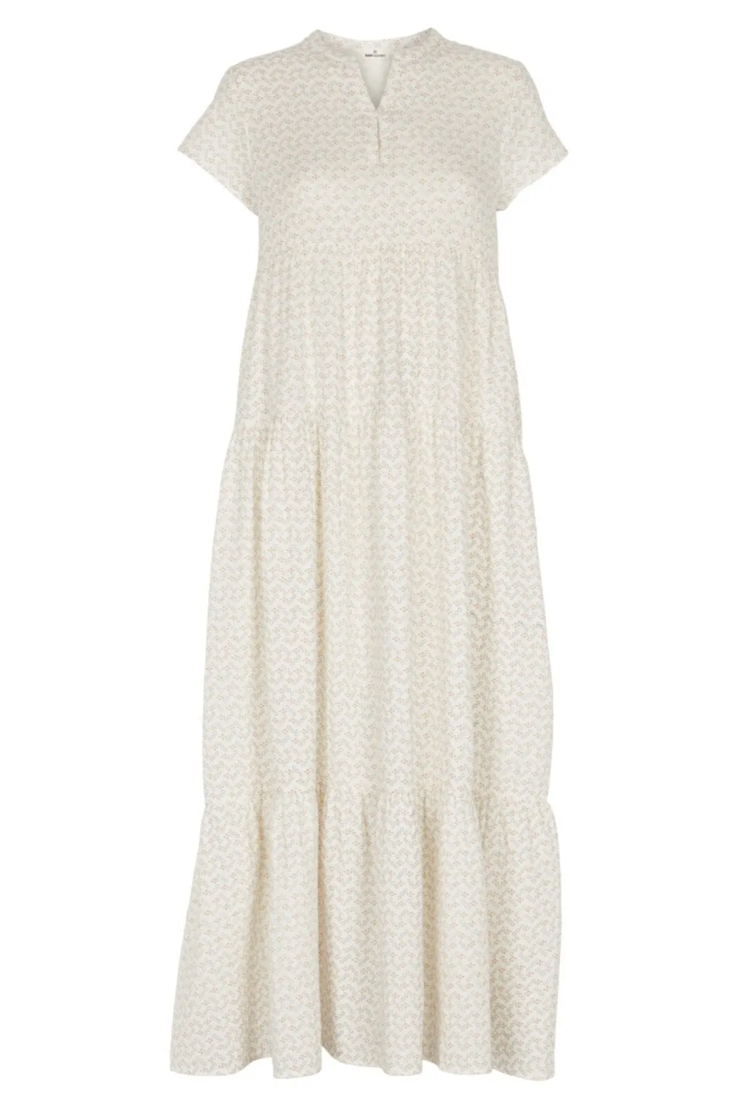 Basic Apparel - Ember Layered Dress Gots - 678 Birch / Amber Brown / Blue Horizon