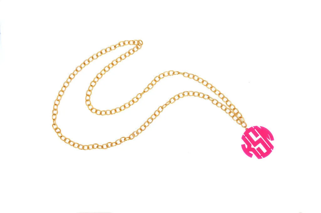 Block Monogram on Greenwich Chain (WS)