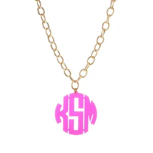 Block Monogram on Greenwich Chain (WS)
