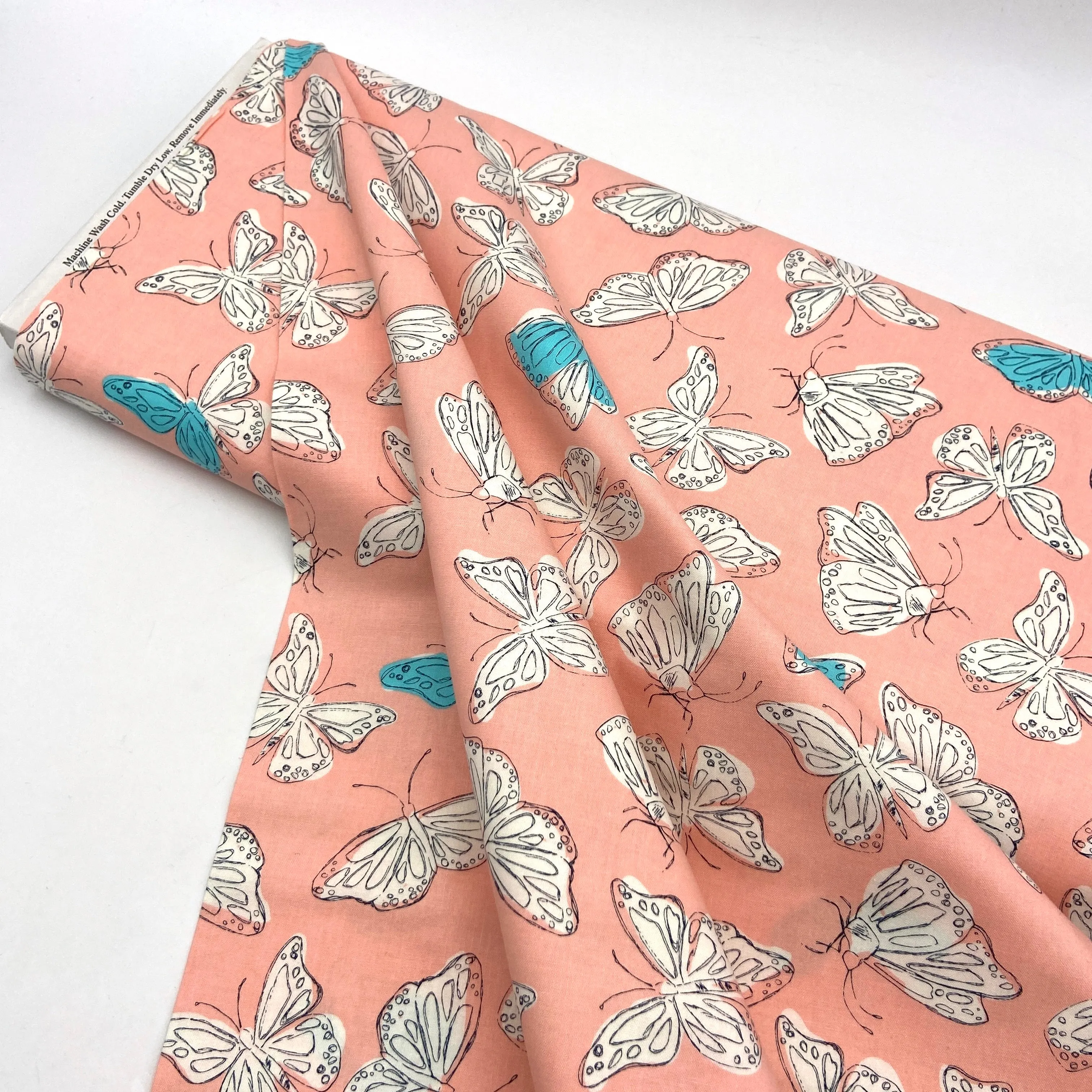 Butterflies Peach | Wild Nectar | Quilting Cotton