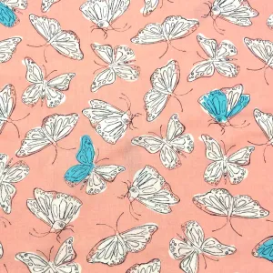 Butterflies Peach | Wild Nectar | Quilting Cotton