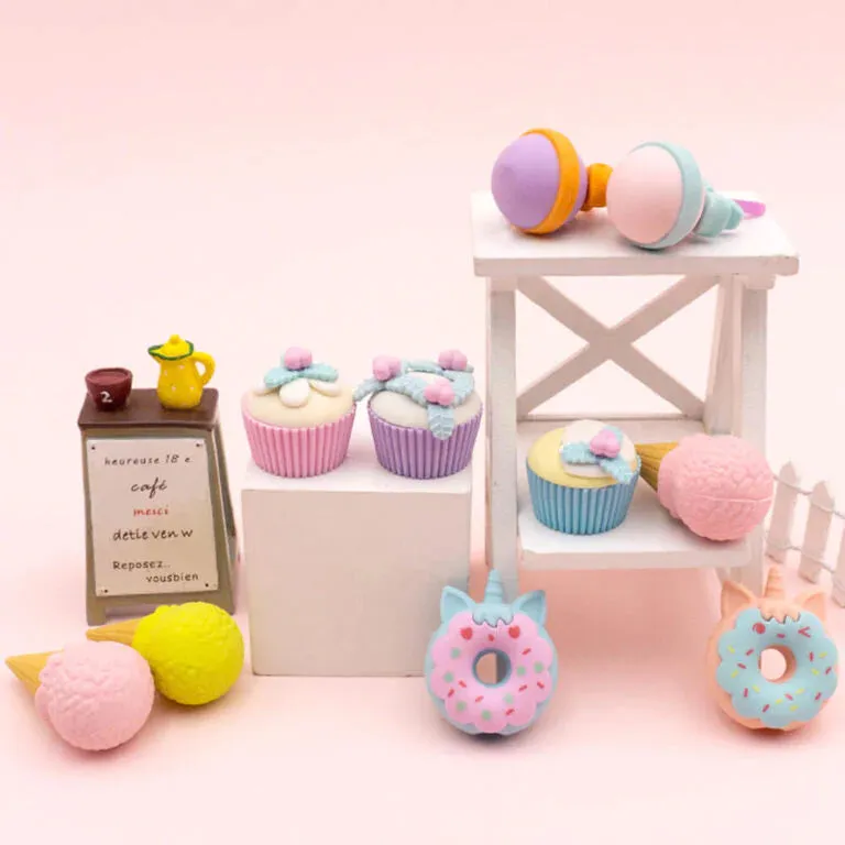 CandyLand Delicious Desserts Eraser Set of 4