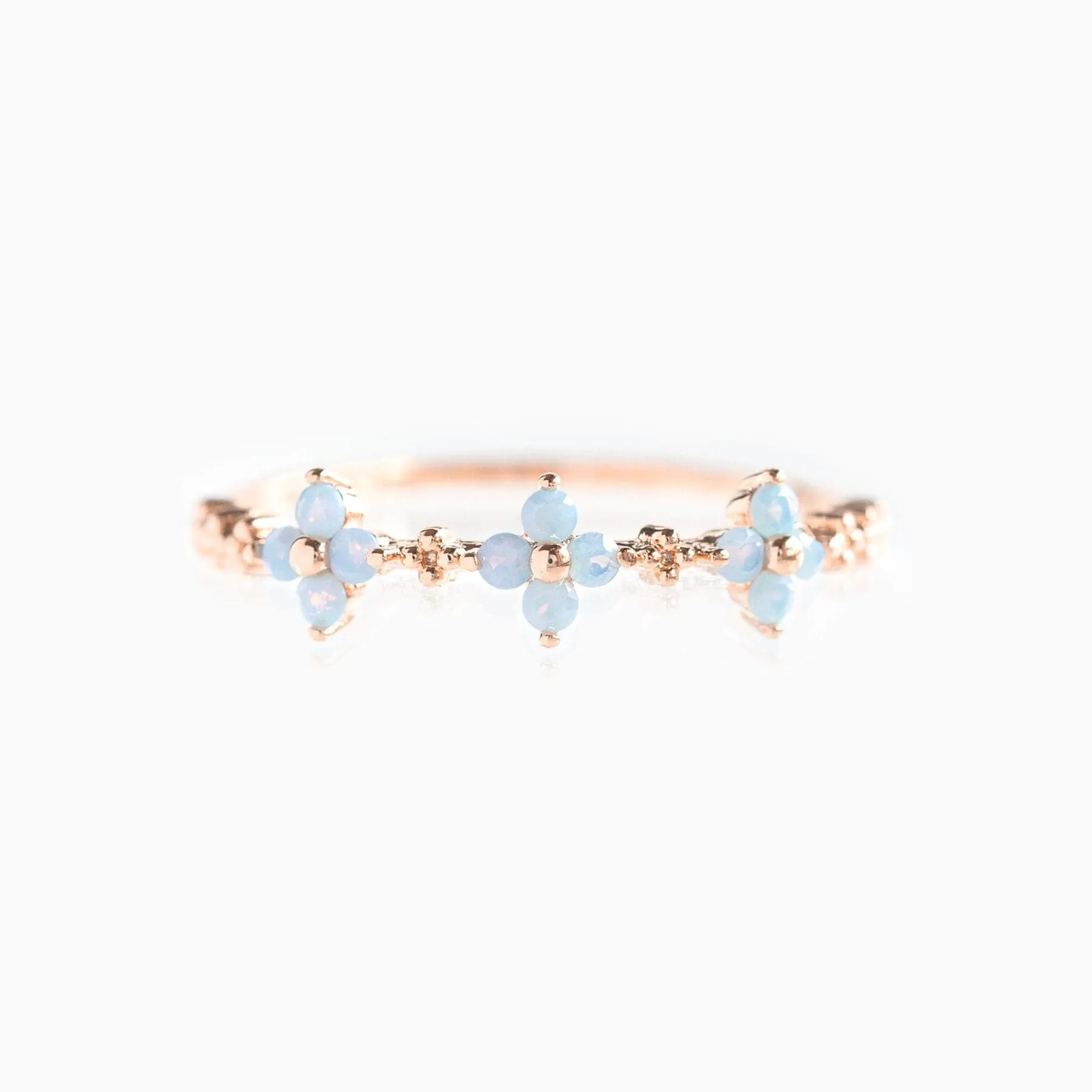 Chic Sweet Floral Butterfly Bear Heart Ring