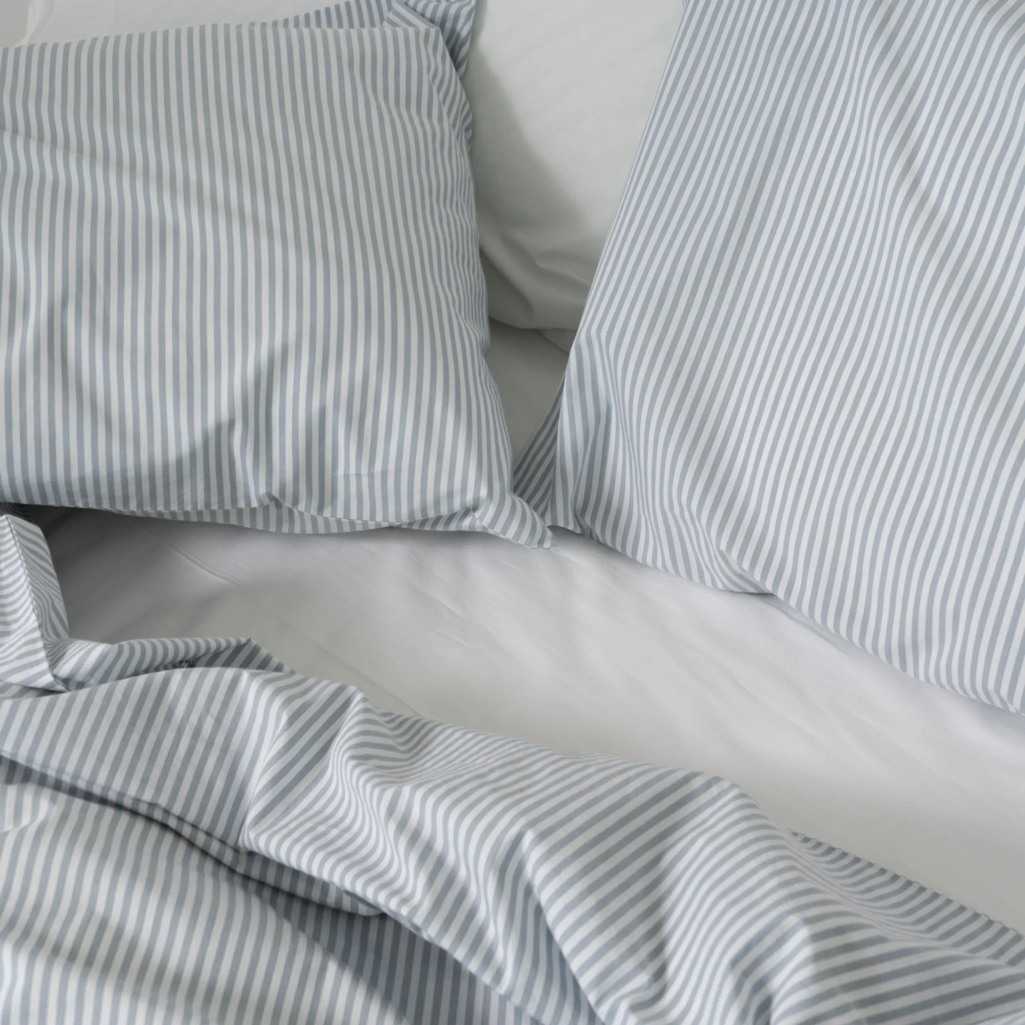 Cool & Crisp Percale Striped Duvet Set
