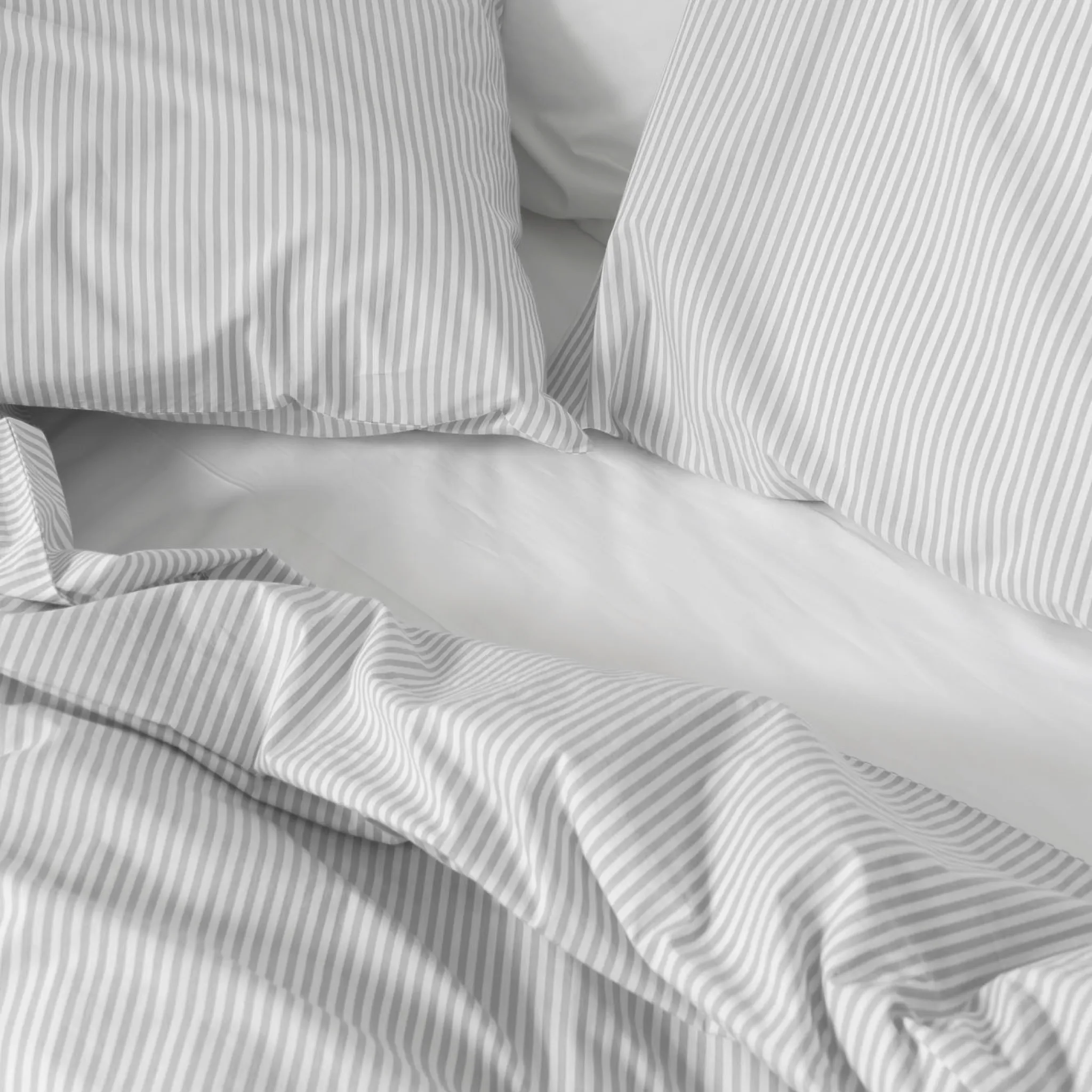Cool & Crisp Percale Striped Duvet Set