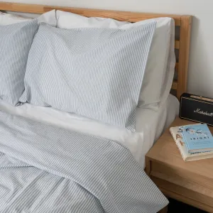 Cool & Crisp Percale Striped Duvet Set