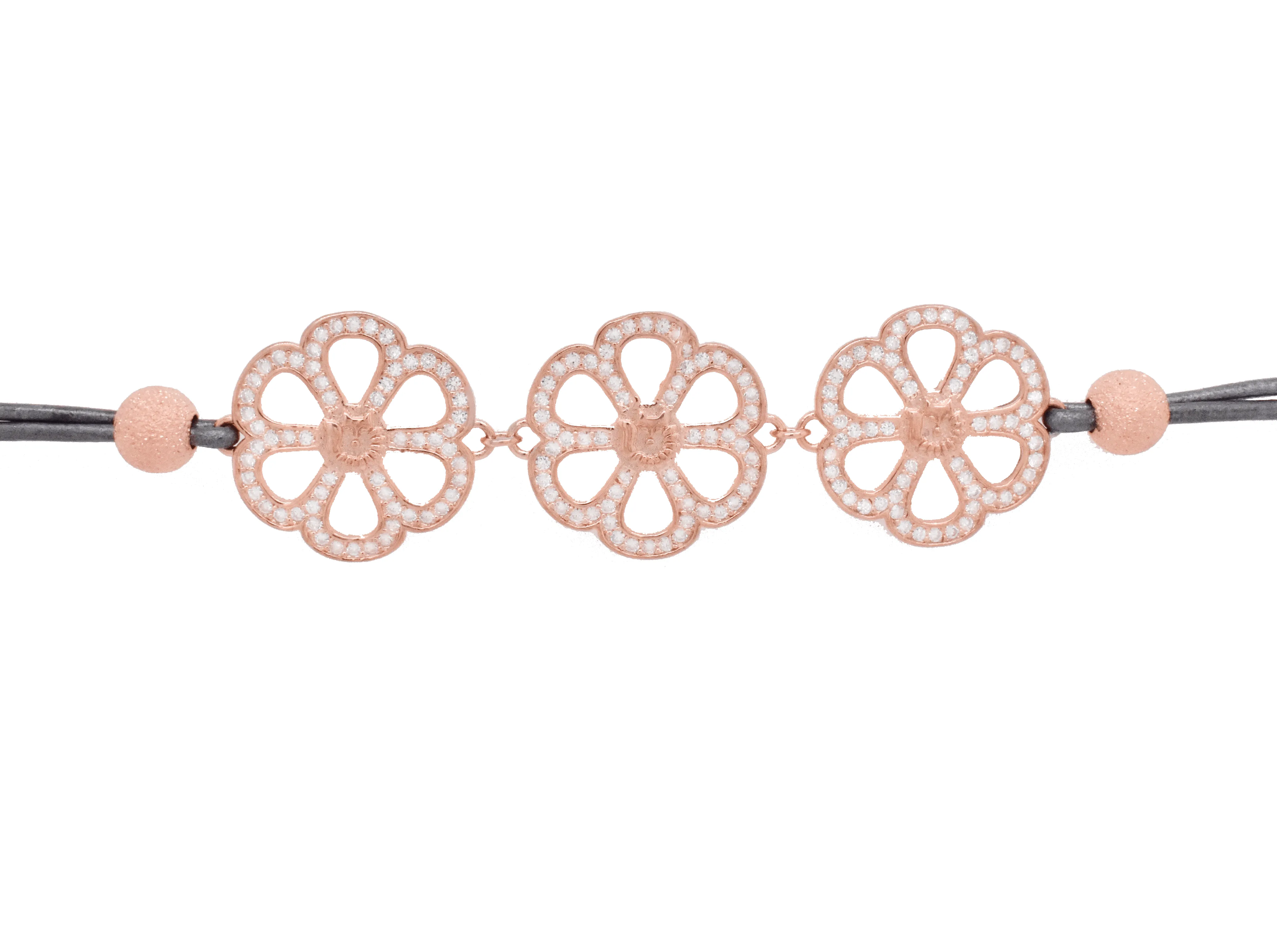 Fallyn Micro Ferris Wheel Trio Leather Bracelet