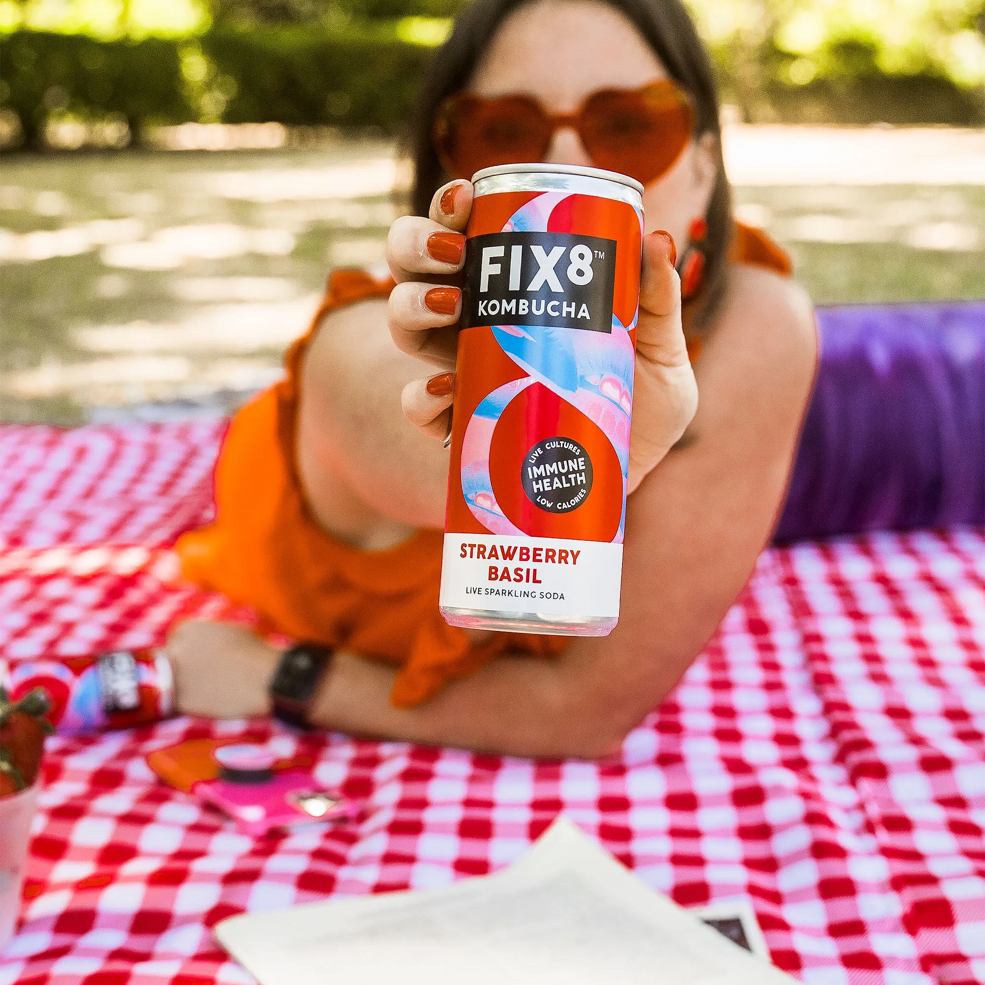 Fix8 Strawberry Basil Kombucha Multipack 4x250ml