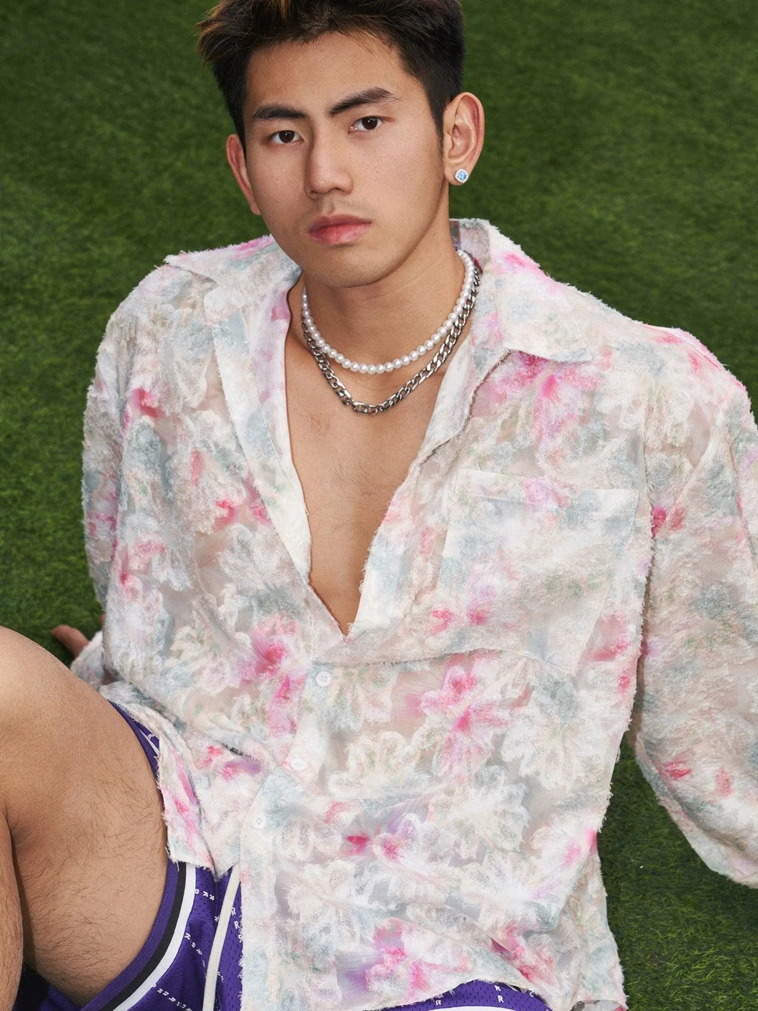 Floral Pastel Button-Up Shirt