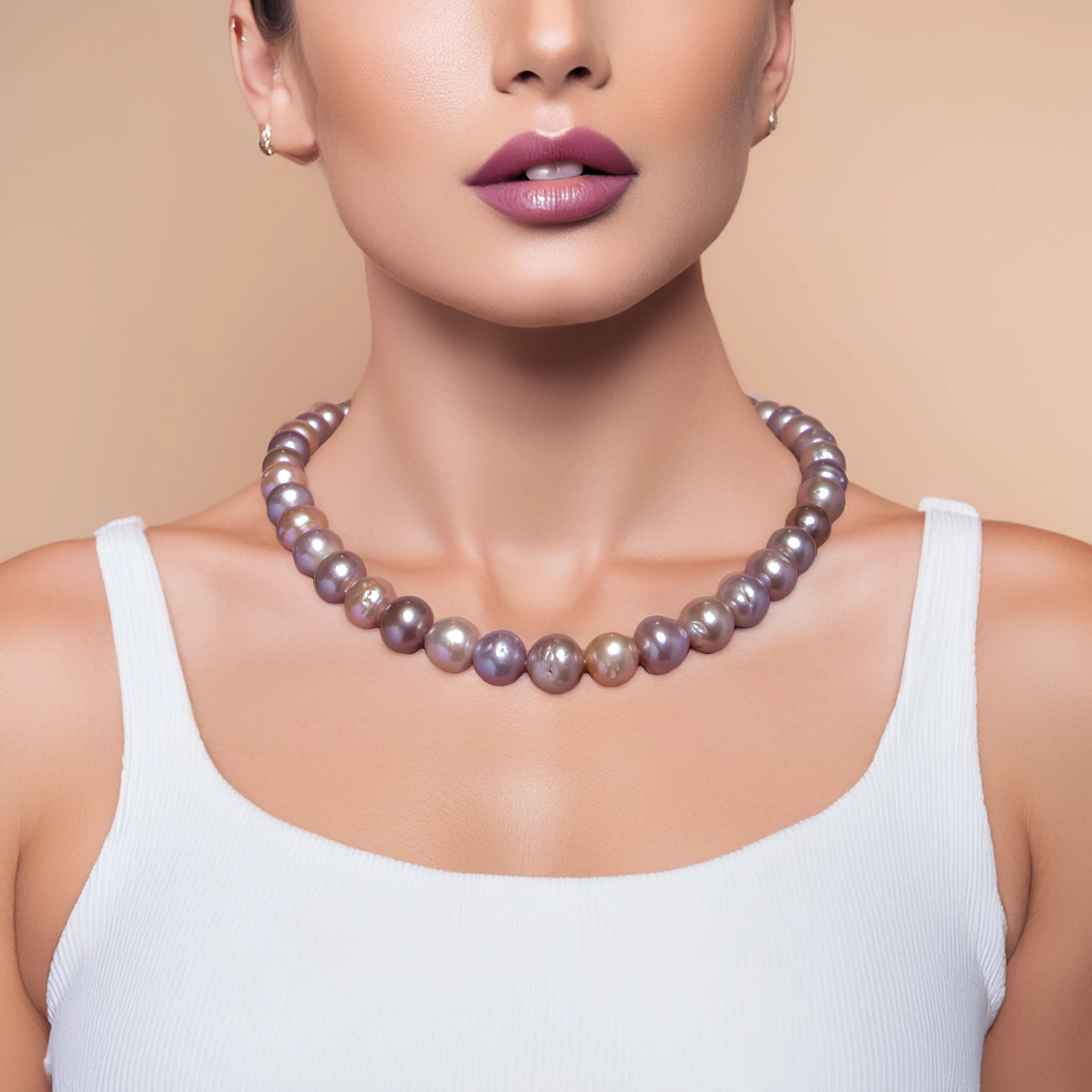 Fresh Water Pearl Necklace - Powder Rose