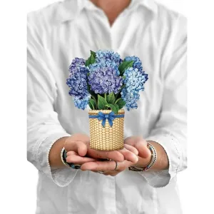 FreshCut Paper Pop Up Mini Nantucket Hydrangeas 3D Greeting Card