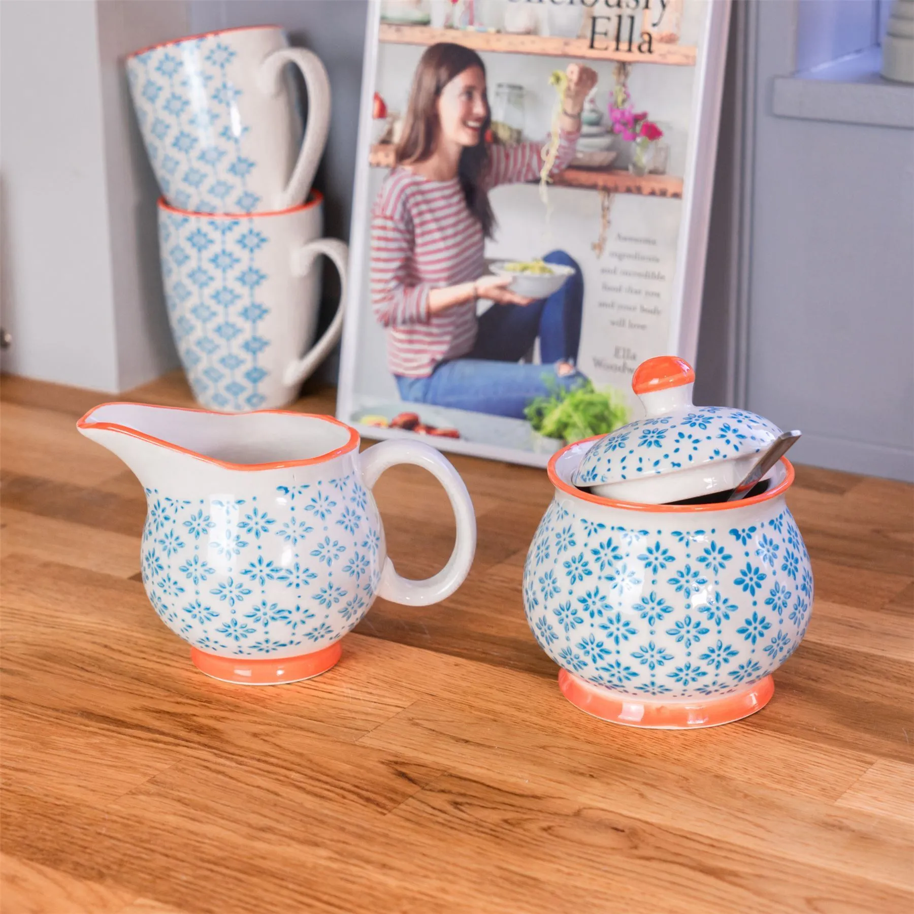 Hand Printed Sugar Bowl - By Nicola Spring