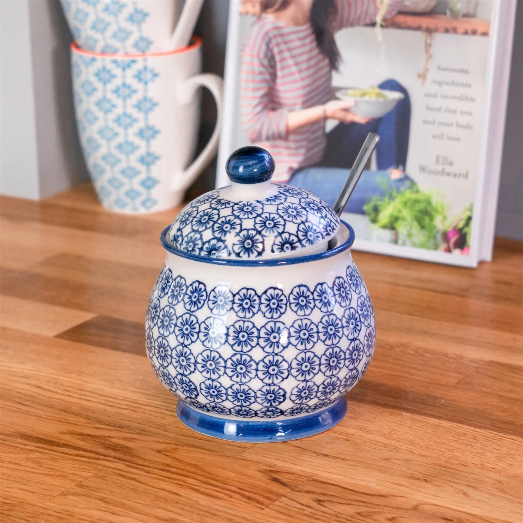 Hand Printed Sugar Bowl - By Nicola Spring