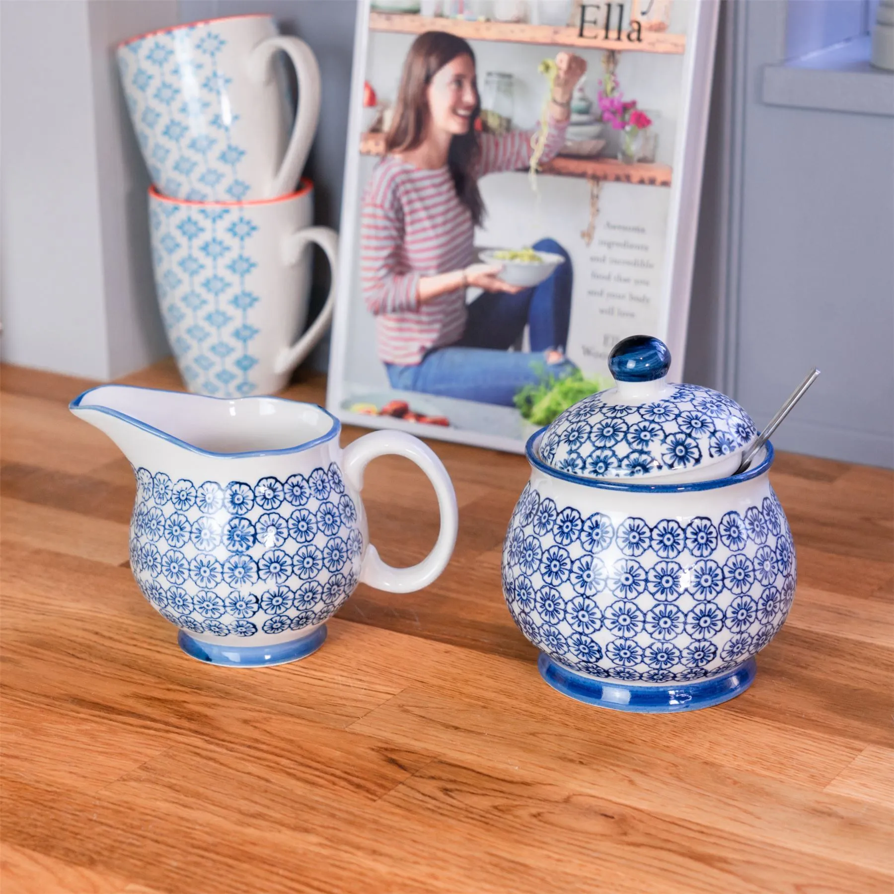 Hand Printed Sugar Bowl - By Nicola Spring