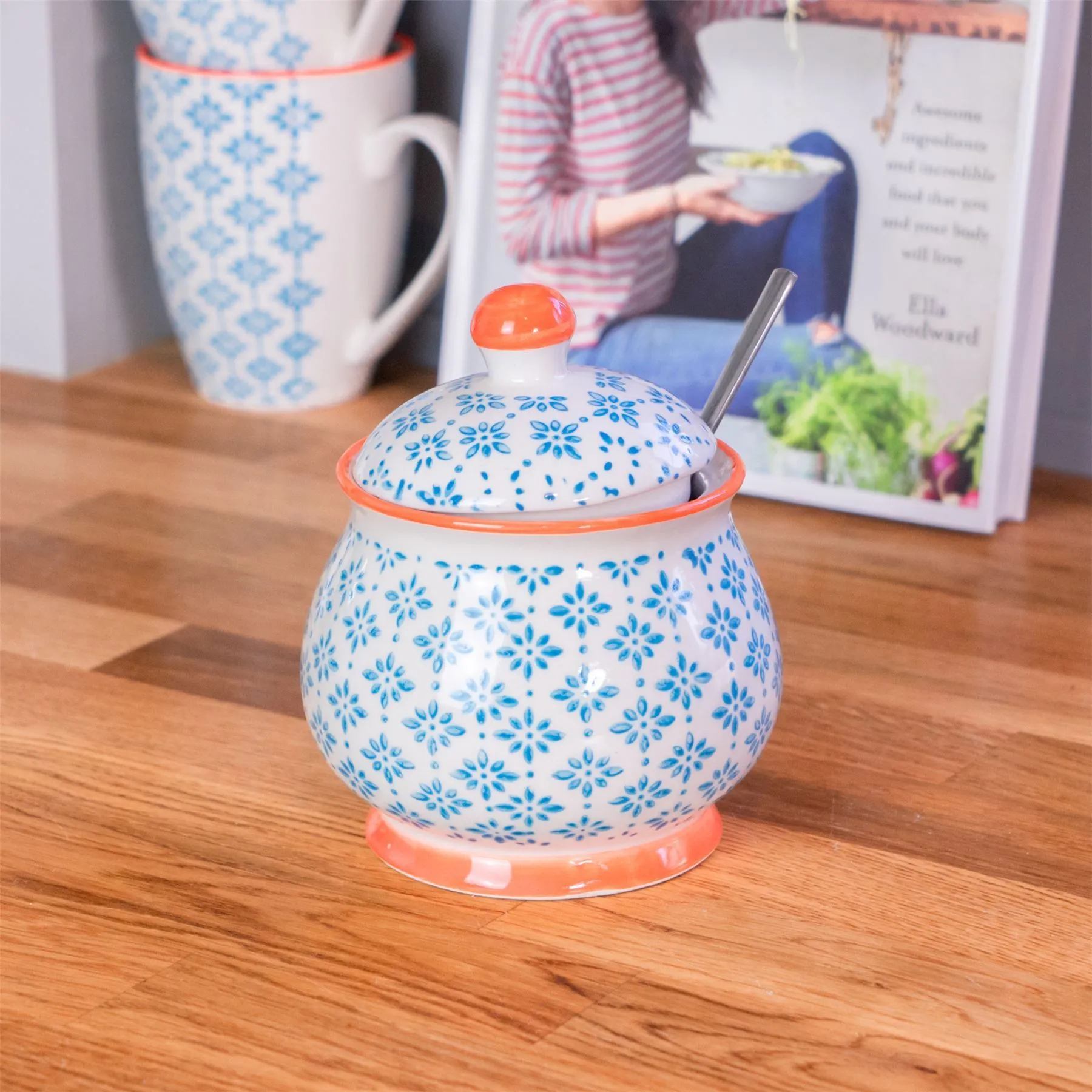 Hand Printed Sugar Bowl - By Nicola Spring