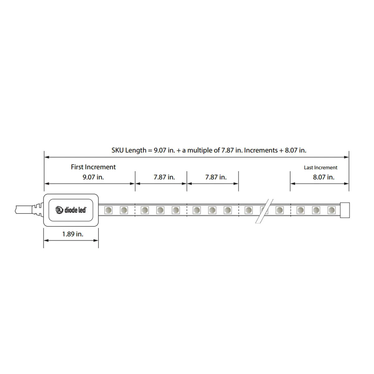 Infiniline Basics 120V LED Strip Light, 164ft Reel, 4200K, 351 Lumens per Ft, IP65 Wet locations
