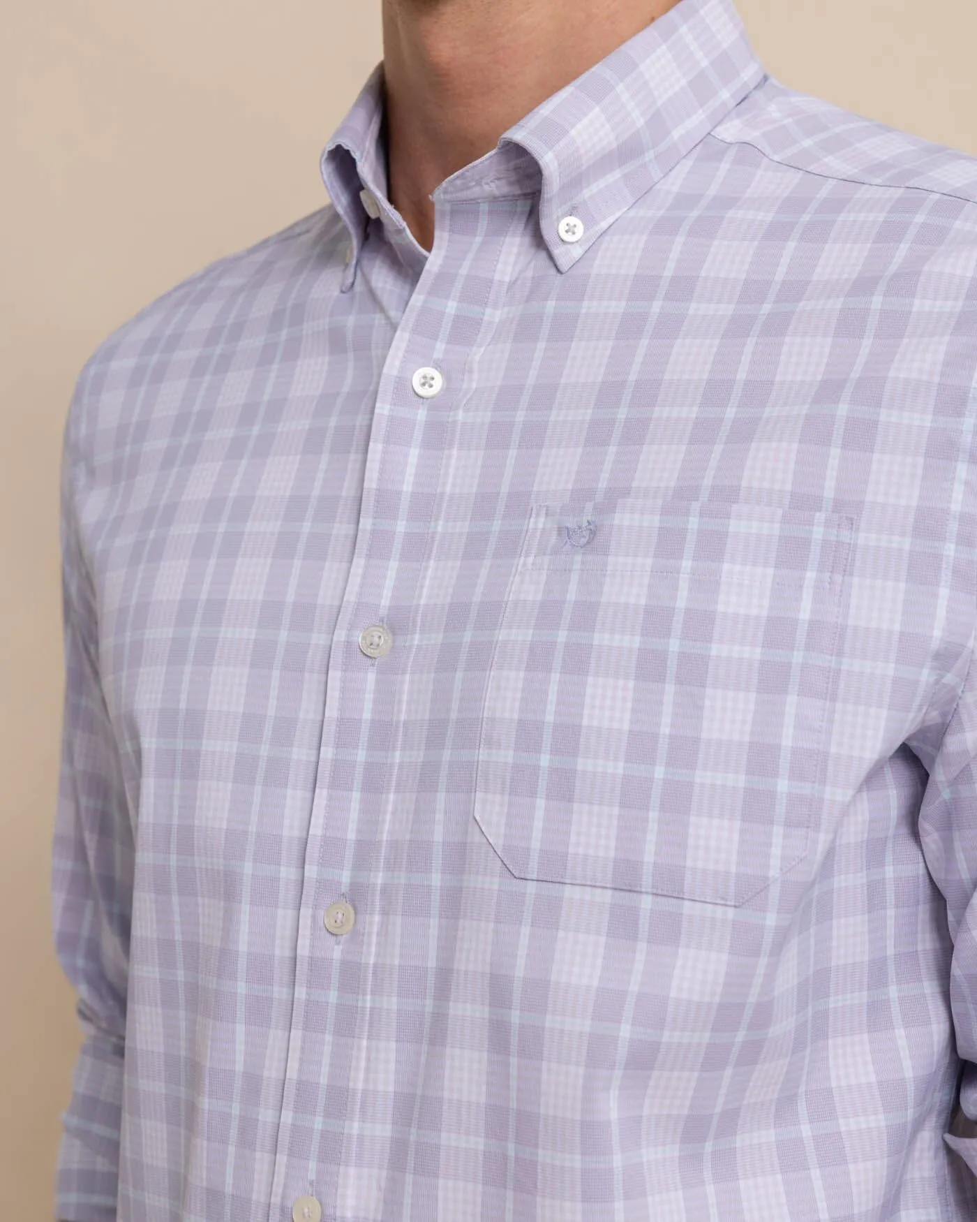 Intercoastal Primrose Plaid Long Sleeve Sport Shirt