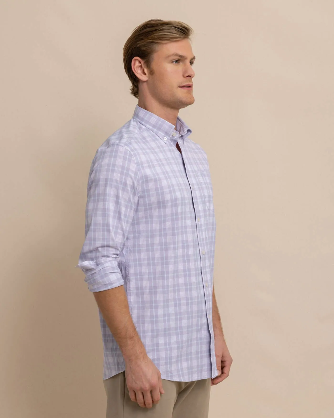 Intercoastal Primrose Plaid Long Sleeve Sport Shirt
