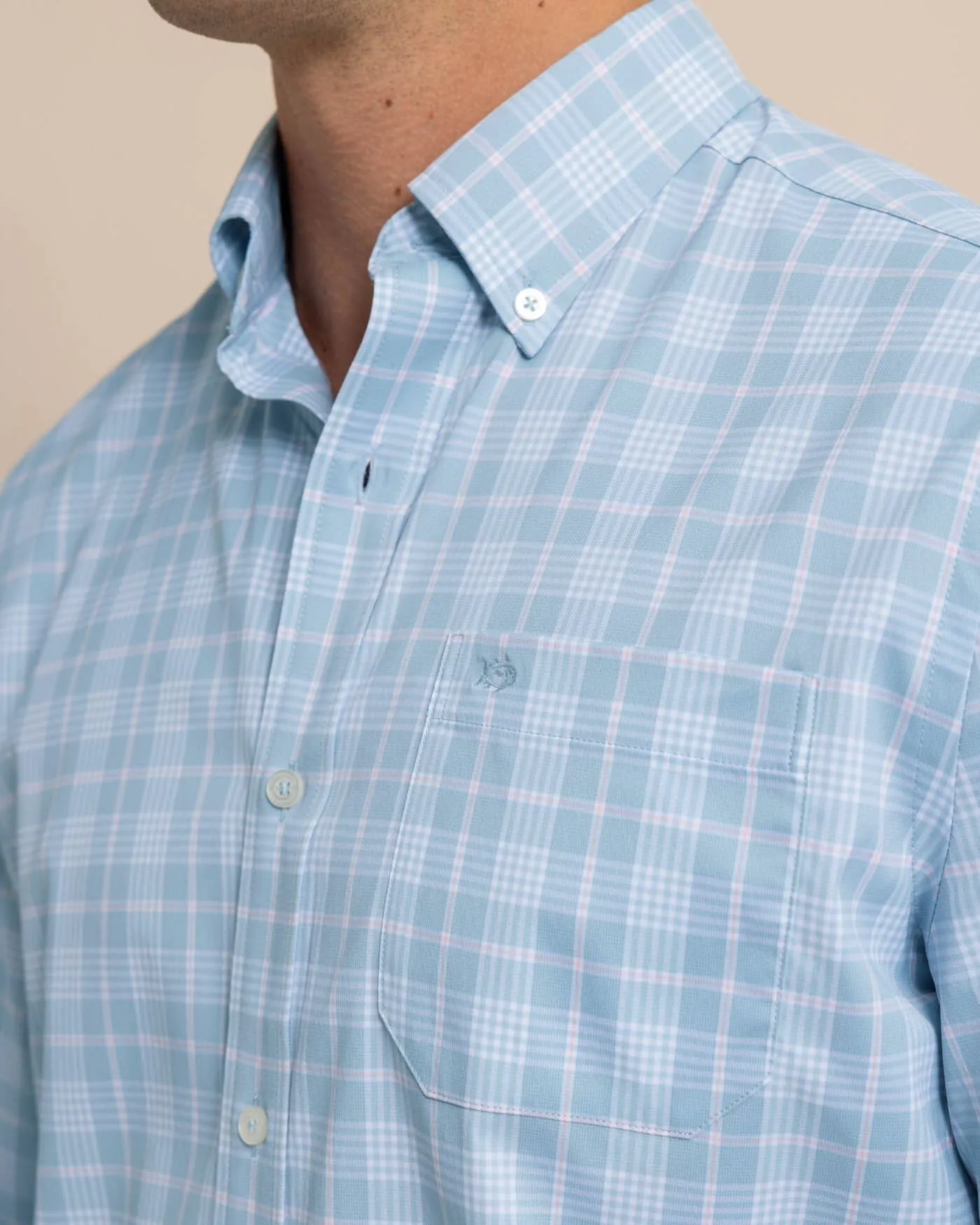 Intercoastal Primrose Plaid Long Sleeve Sport Shirt