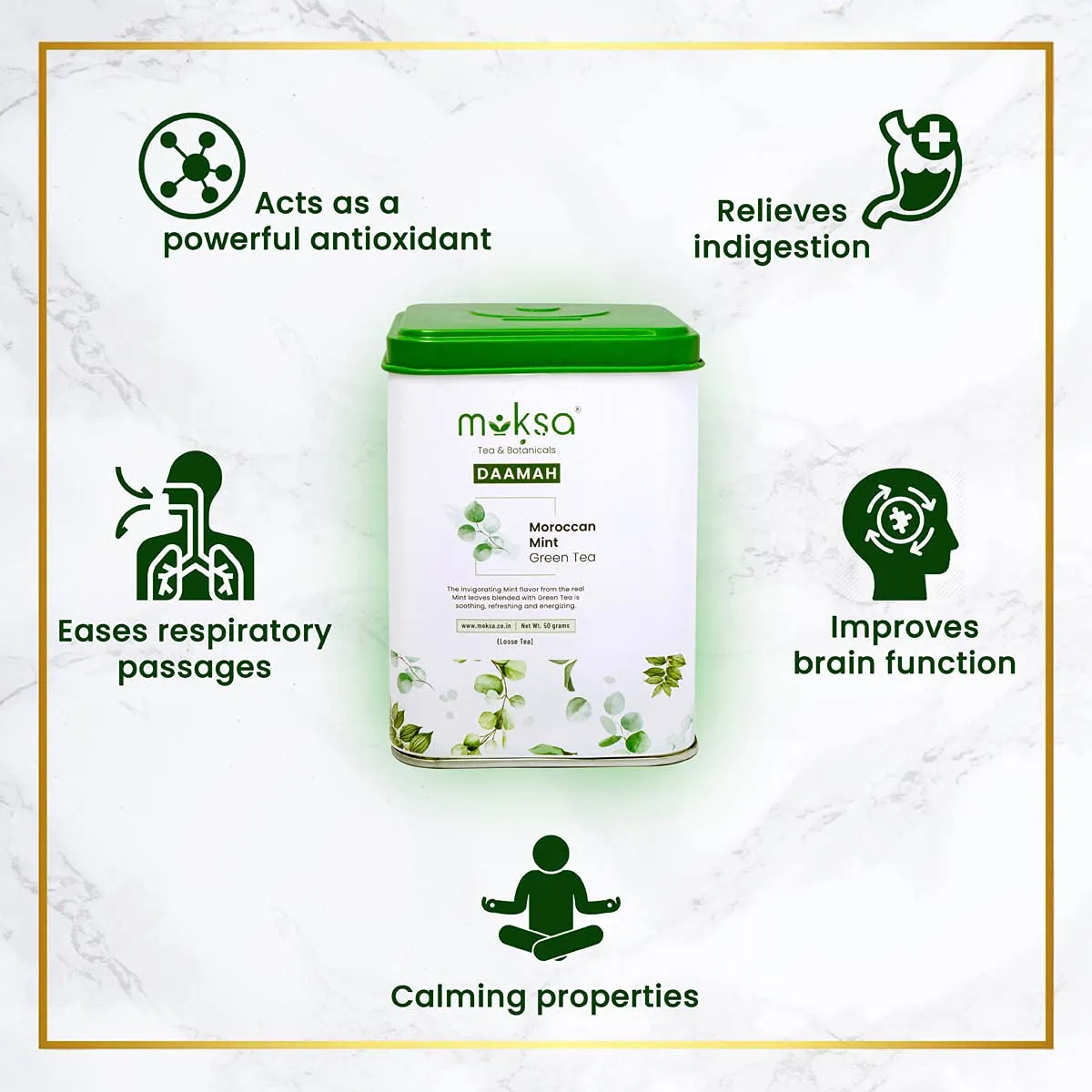 Moksa Moroccan Mint Green Tea