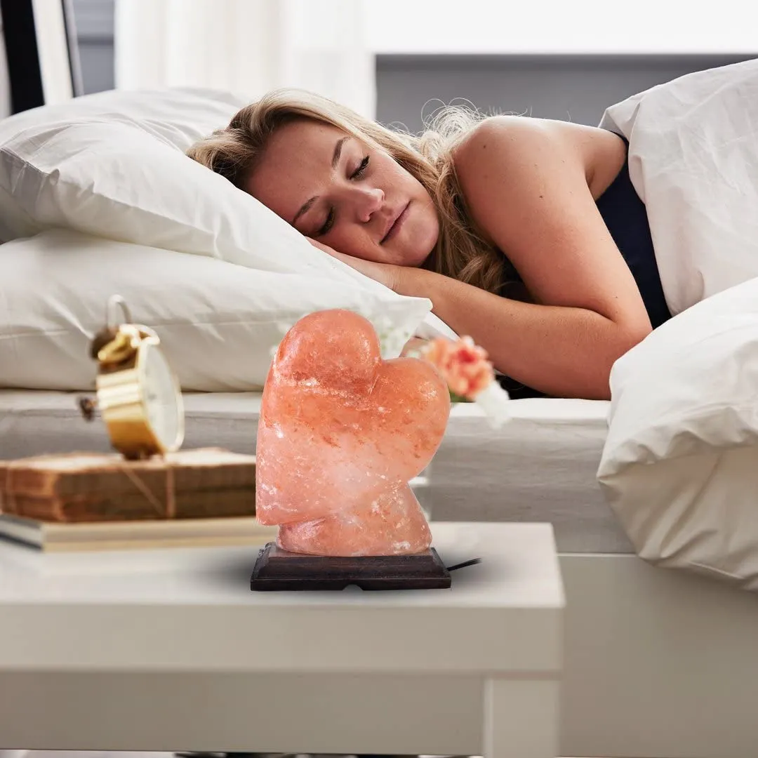Natural Himalayan Pink Salt Lamp Heart Shape