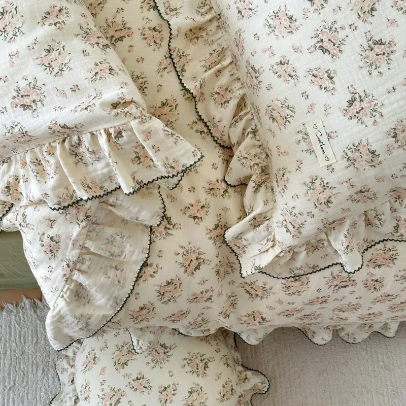 Round Ruffle Decorative Pillows for Baby Nursery