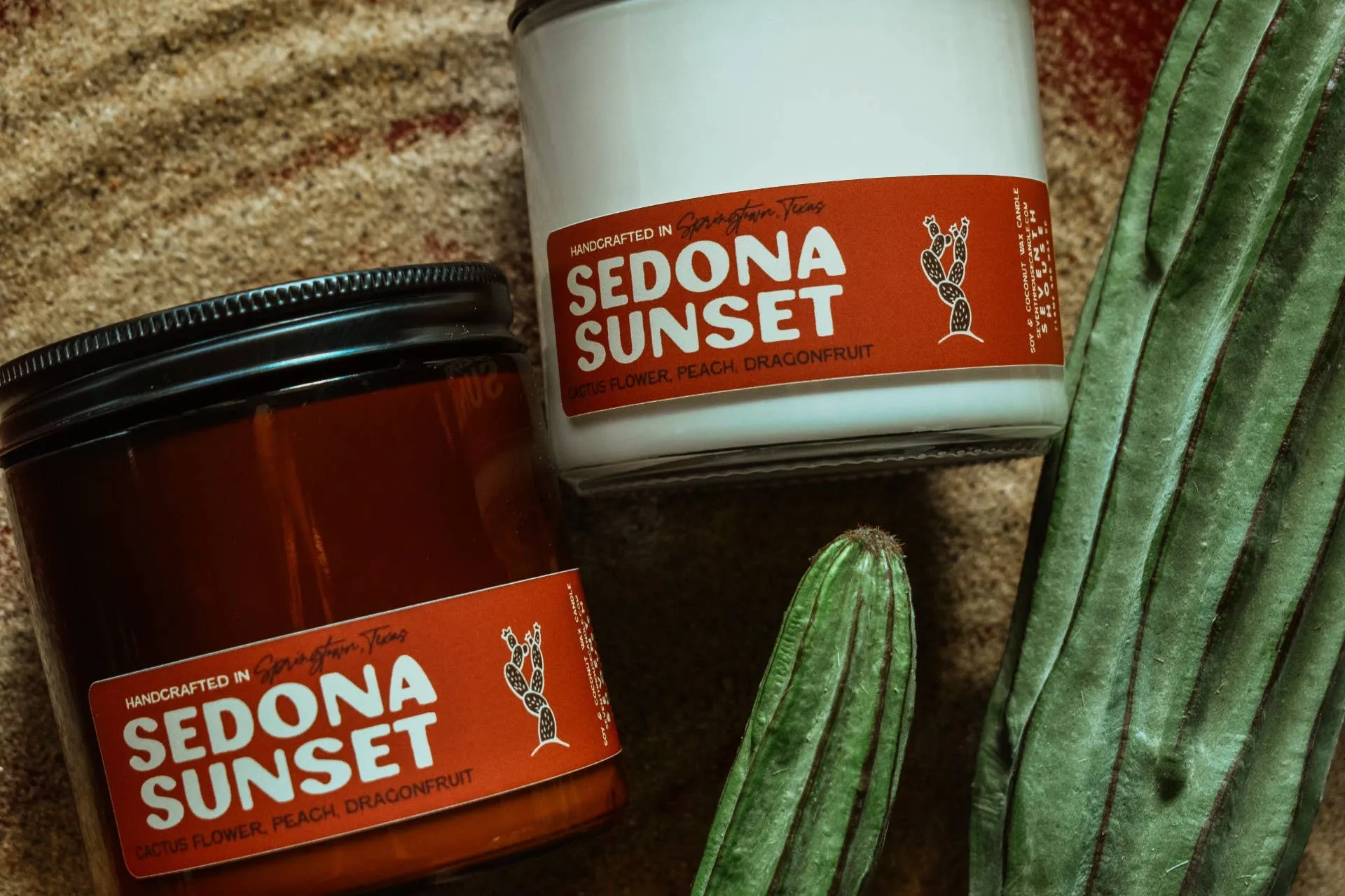 SEDONA SUNSET - Dragonfruit, Cactus, Peach Candle