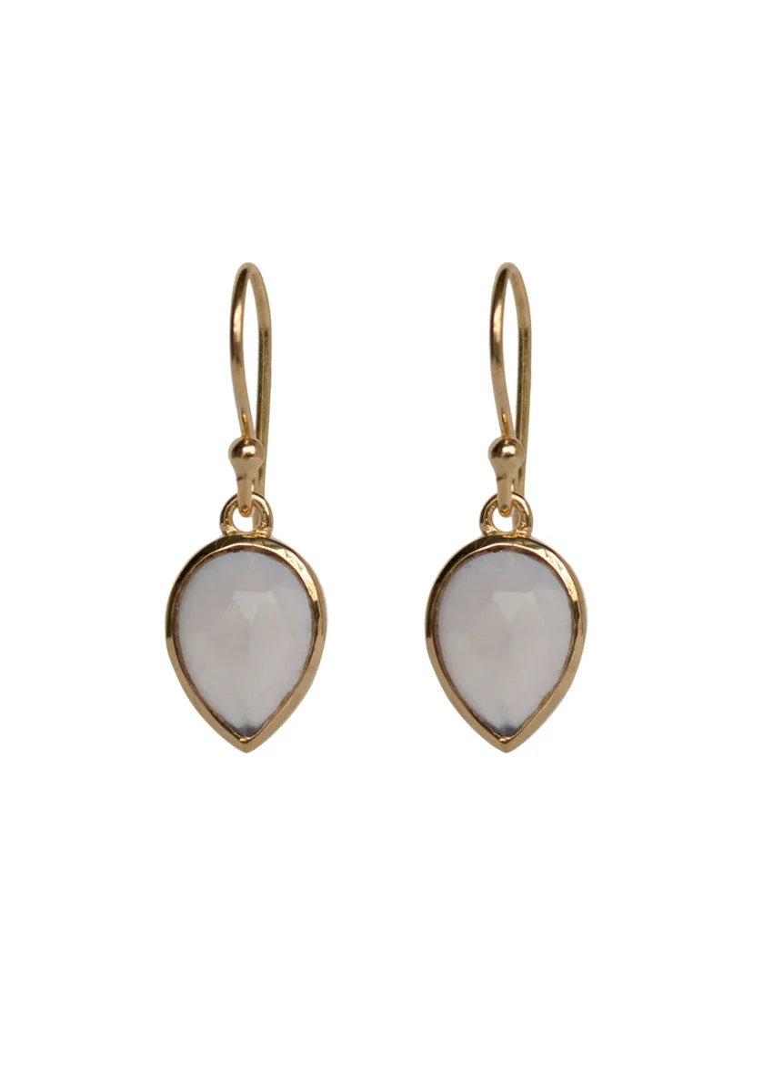 Soho Rose Chalcedony Gold Earrings *As Seen On Candace Cameron Bure*