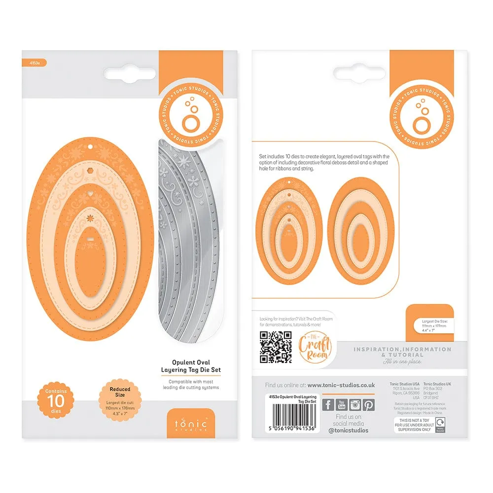 Tonic Studios - Opulent Oval Layering Tag Die Set - 4153E